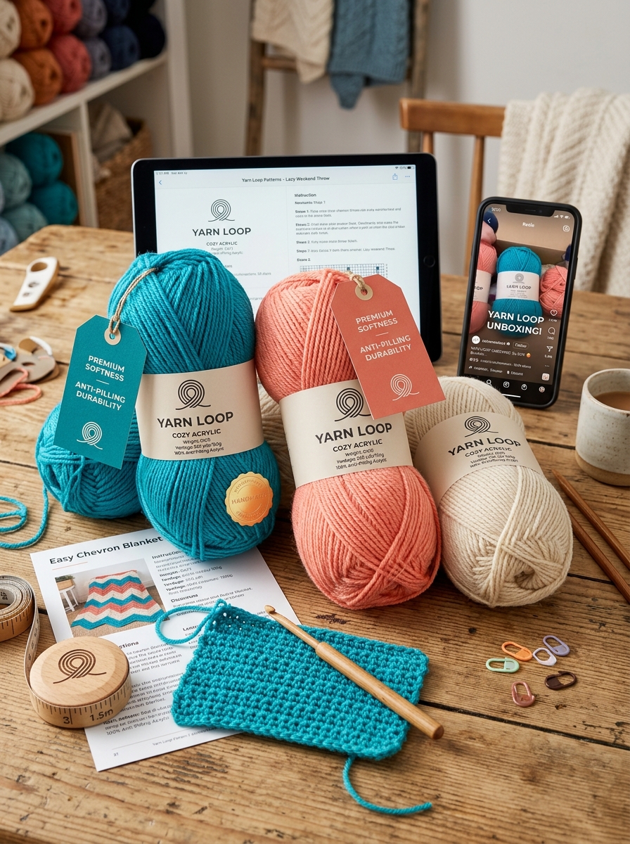 Acrylic Yarn Skein Packaging Design: Aesthetic Principles for Impactful Branding Image