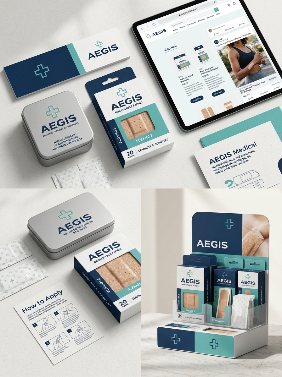 Optimizing Adhesive Bandage Packaging Design: Aesthetic Principles and Visual Identity Image