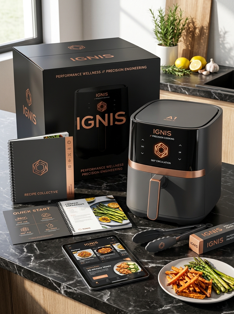 Mastering Air Fryer Packaging Design Concepts and Visual Aesthetic Guidelines Image