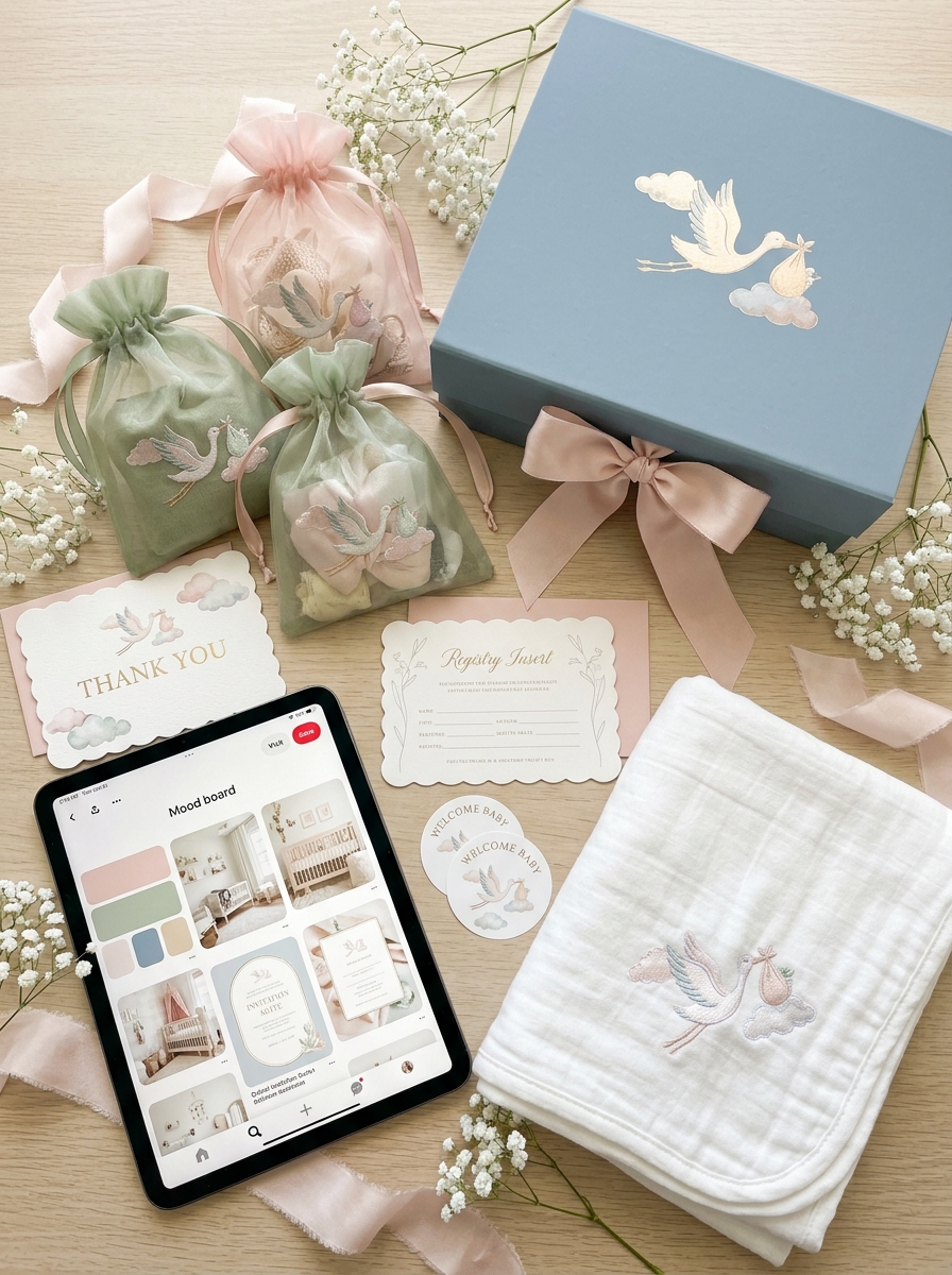 Artful Baby Shower Packaging Design: Aesthetic Concepts and Creative Elements Image