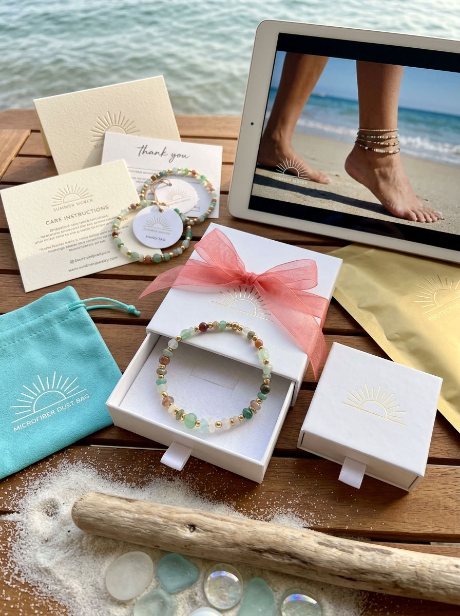 Mastering Beaded Anklet Packaging Design: Essential Concepts and Visual Aesthetics Image