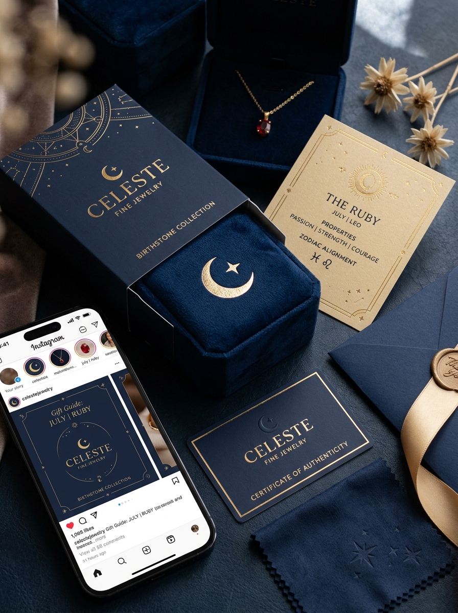 Elevating Birthstone Stud Packaging: Design Concepts and Aesthetic Principles Image