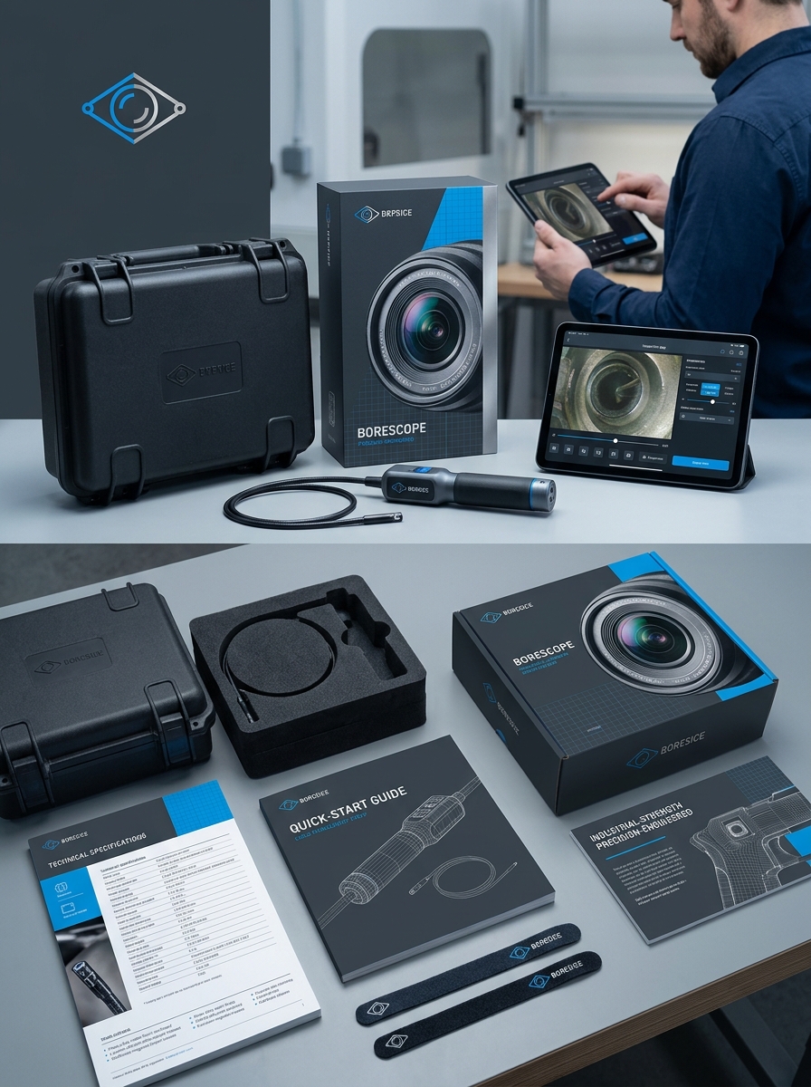 Borescope Camera Packaging Design: Essential Tips for Technical Concepts and Industrial Aesthetics Image