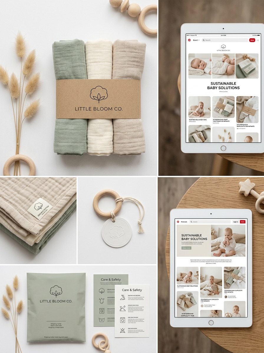 Designing Impactful Burp Cloth Packaging: Key Visual Concepts and Aesthetic Principles Image