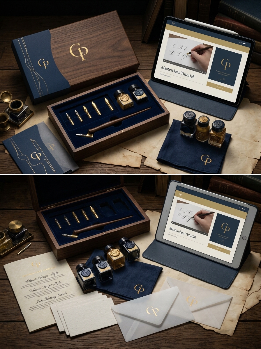 Calligraphy Pen Set Packaging Design: Essential Aesthetic Concepts and Principles Image