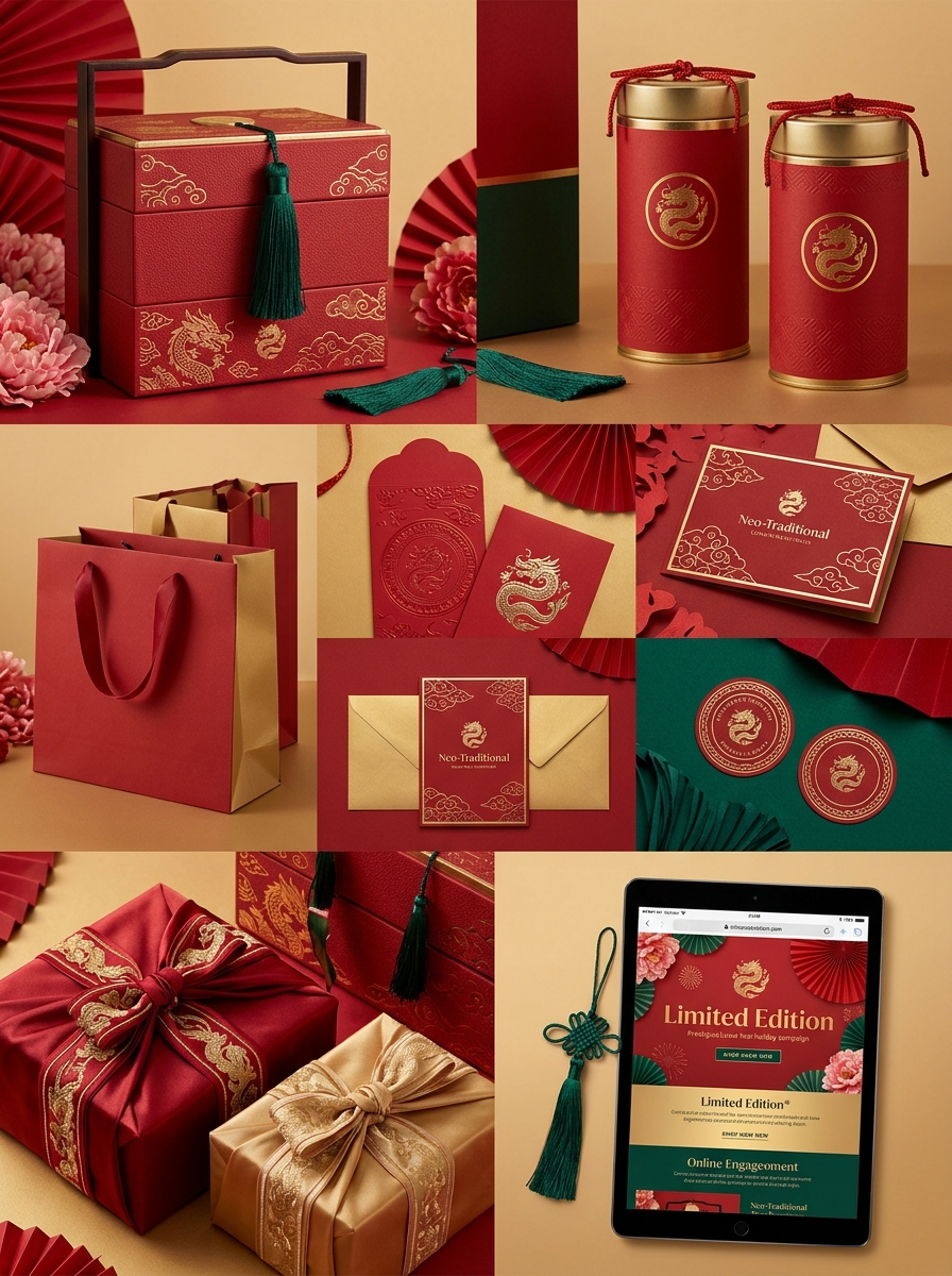 Essential Visual Principles and Cultural Symbolism for Chinese New Year Packaging Design Image