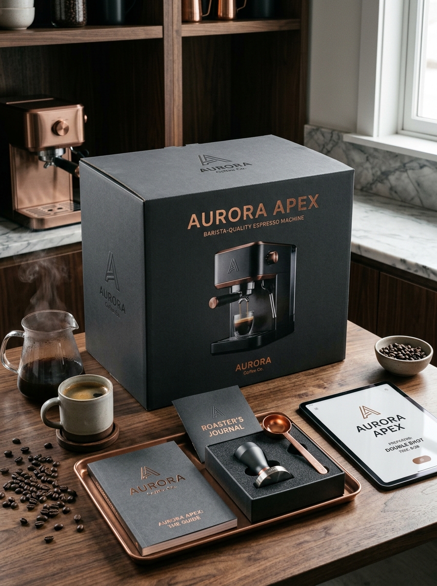 Elevating Coffee Maker Packaging Through Innovative Design Concepts and Visual Aesthetics Image