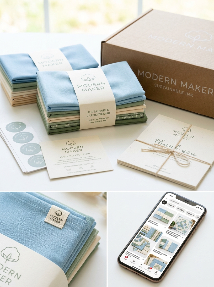 Elevating Cotton Fabric Bundle Packaging: Design Concepts and Visual Aesthetics Image