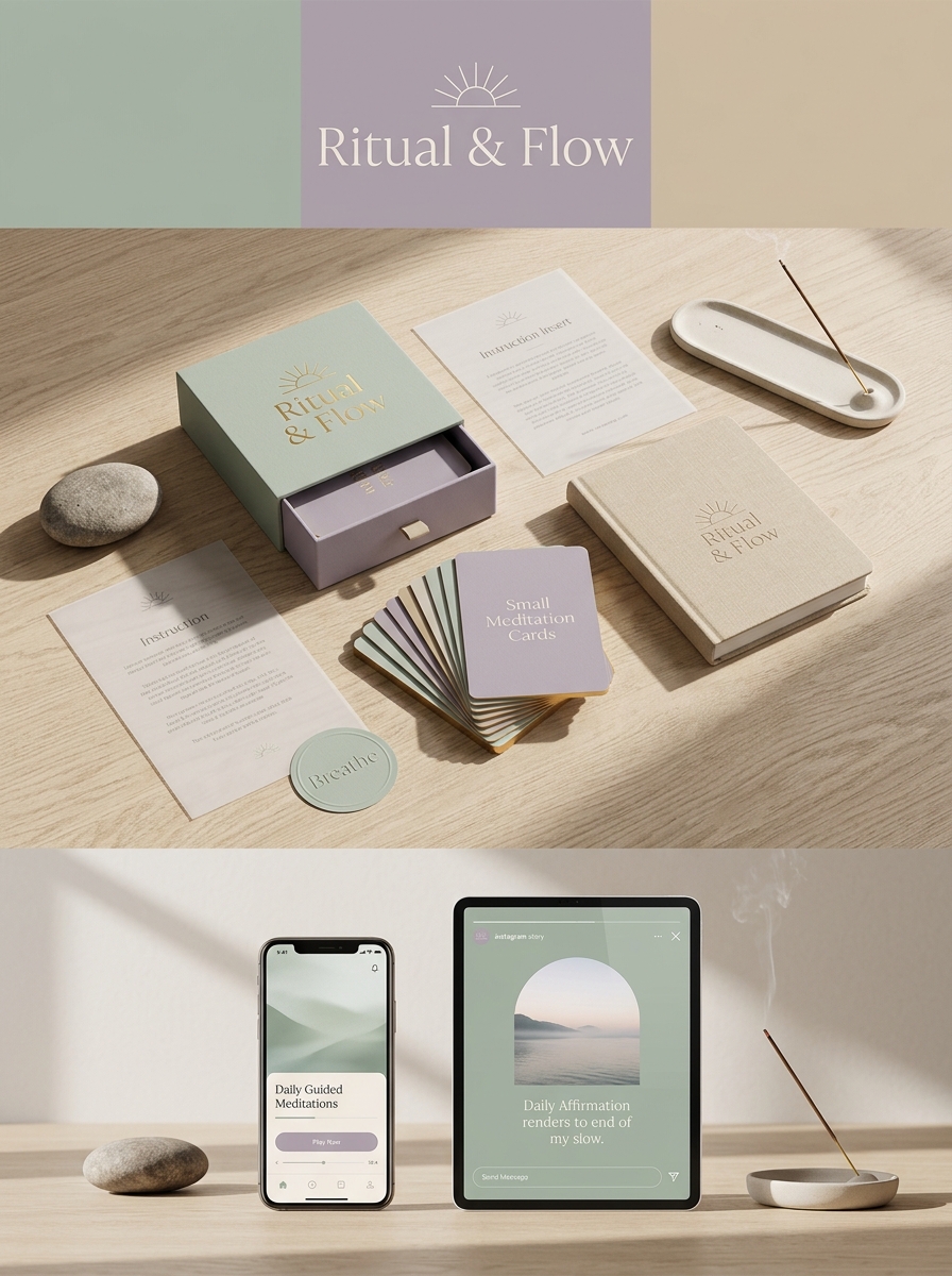 Essential Design Aesthetics and Concepts for Small Format Daily Meditation Packaging Image