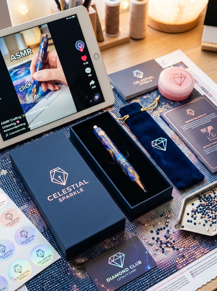 Mastering Diamond Painting Pen Packaging: Visual Aesthetic Principles and Conceptual Design Image