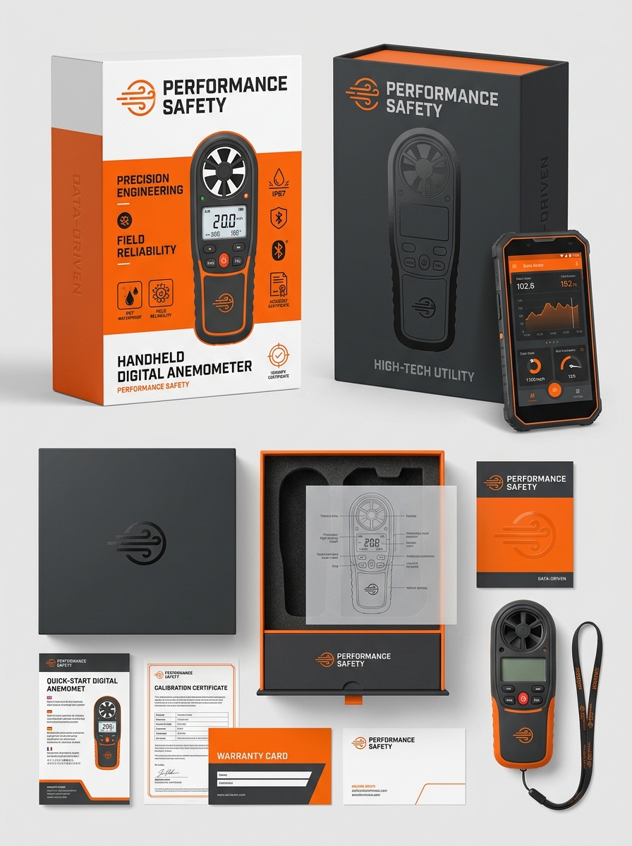 Digital Anemometer Packaging: Innovative Design Concepts and Technical Aesthetics Image