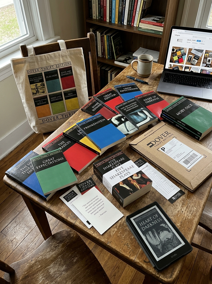 Dover Thrift Editions: Design Principles and Minimalist Cover Aesthetics Image