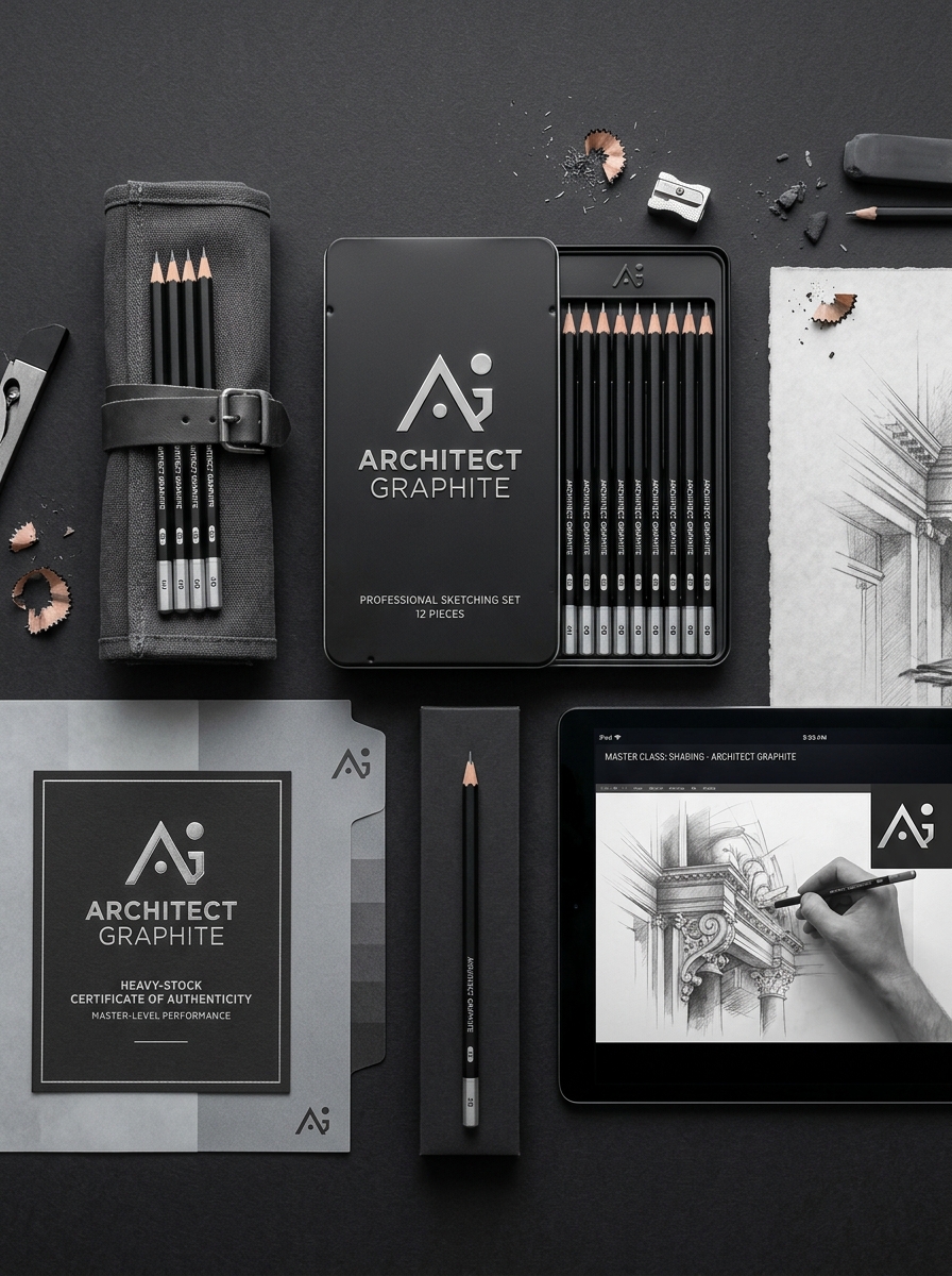 Designing Impactful Drawing Pencil Set Packaging with Advanced Conceptual Aesthetics Image