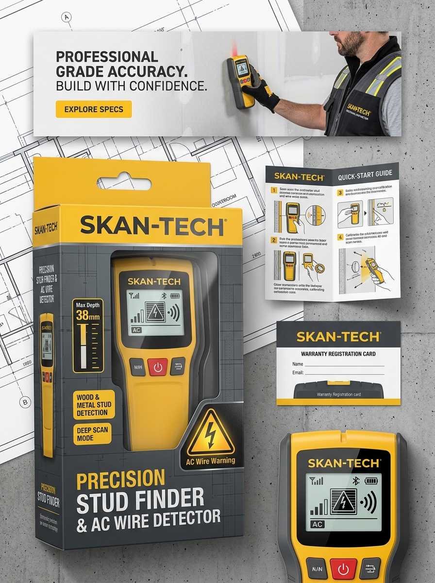 Optimizing Electronic Stud Finder Packaging Design and Product Aesthetic Appeal Image