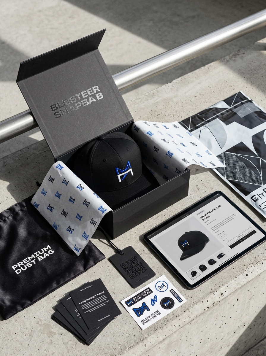 Key Design Principles and Aesthetic Concepts for Premium Embroidered Baseball Cap Packaging Image