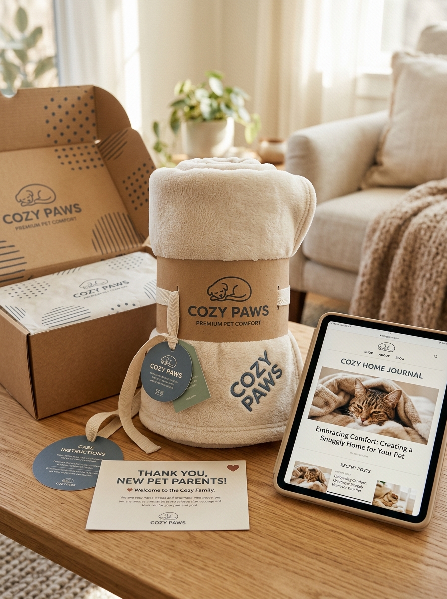 Elevating Fleece Pet Blanket Packaging: Essential Design Concepts and Visual Aesthetics Image