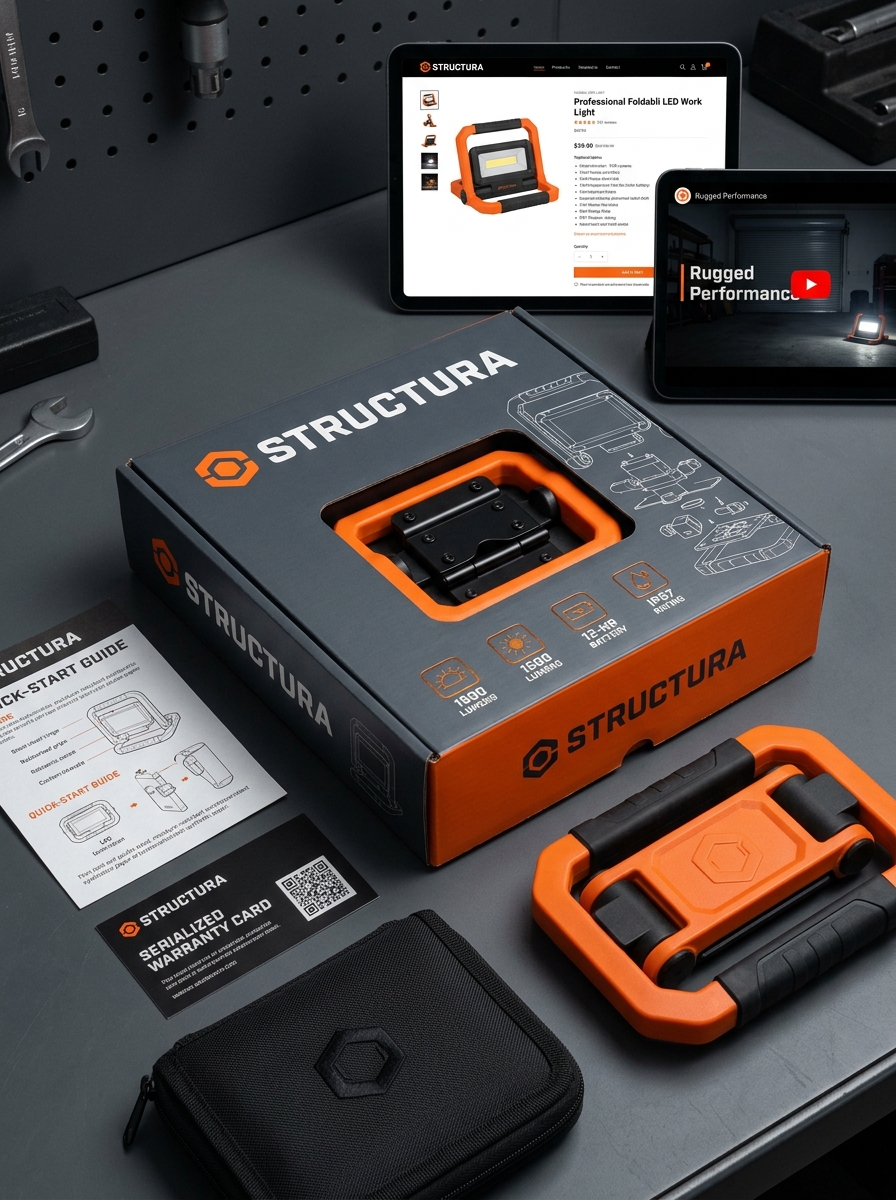 Essential Principles for Foldable Work Light Packaging Design and Visual Aesthetics Image