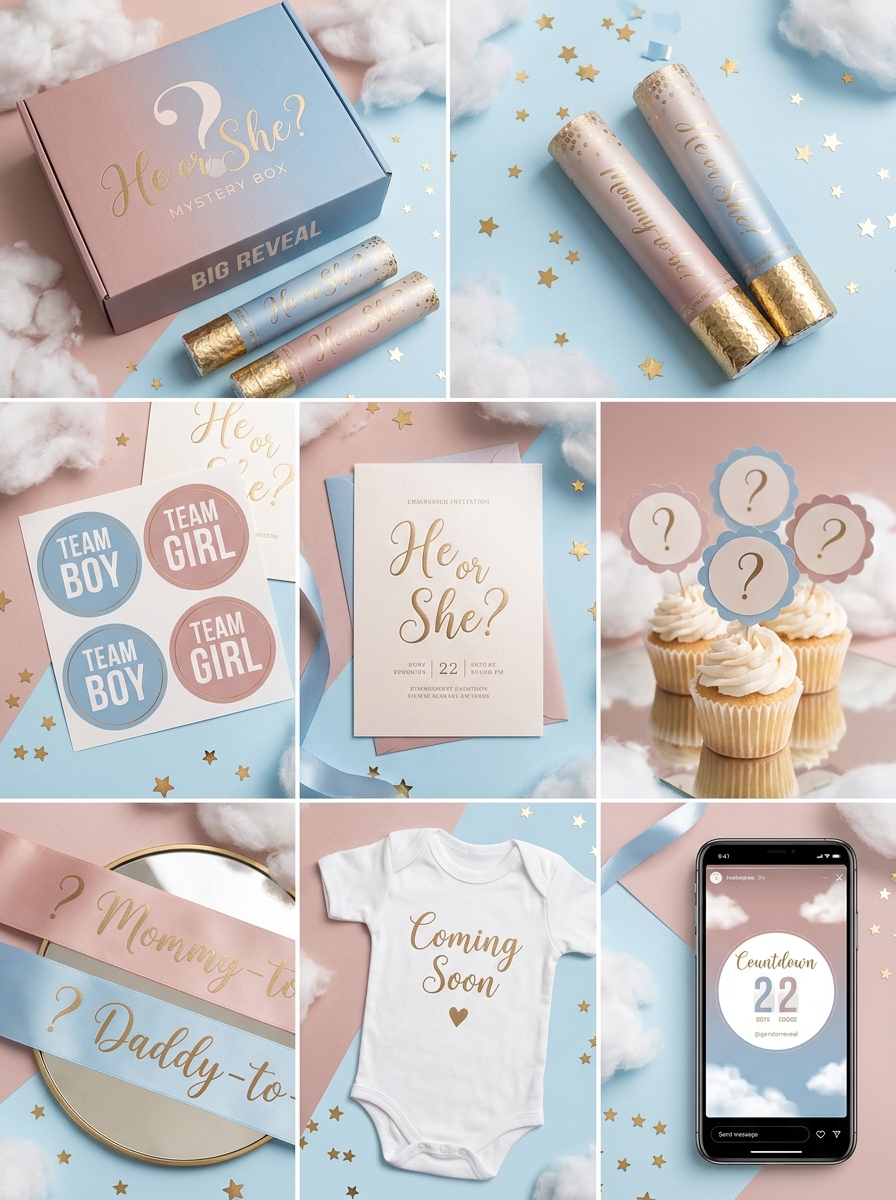 Gender Reveal Party Packaging Design Trends and Aesthetic Concept Essentials Image