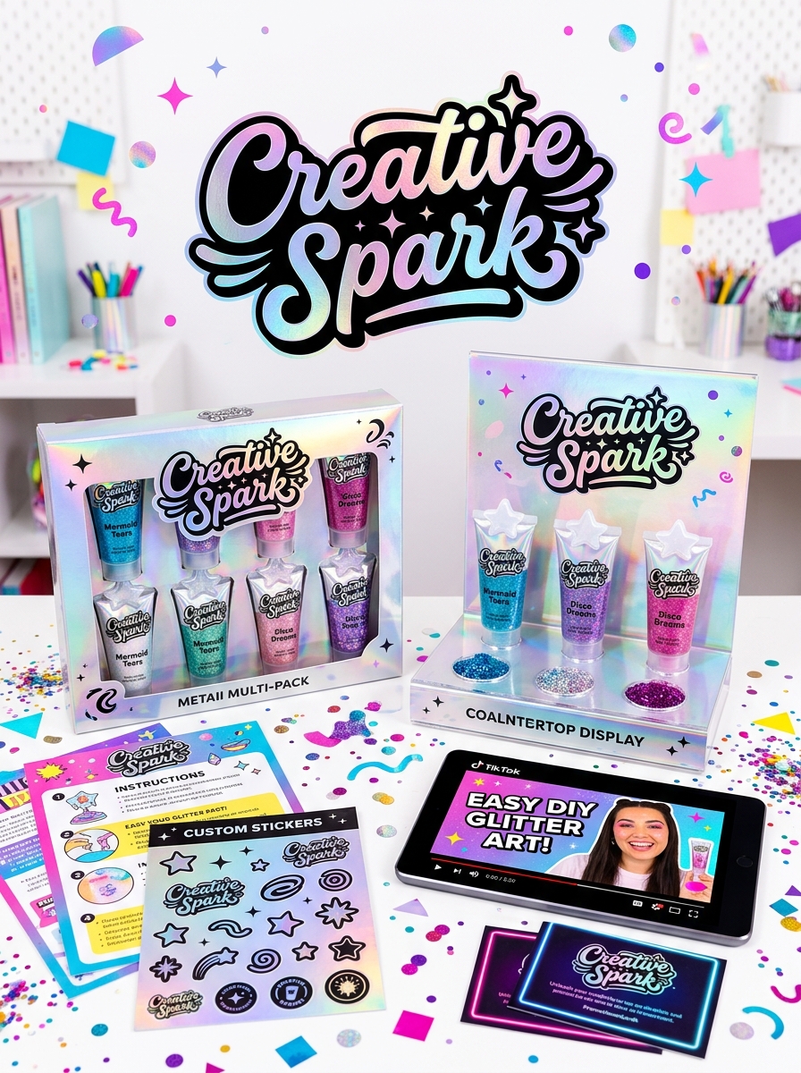 Glitter Glue Packaging Design: Essential Aesthetic Trends and Creative Concepts Image
