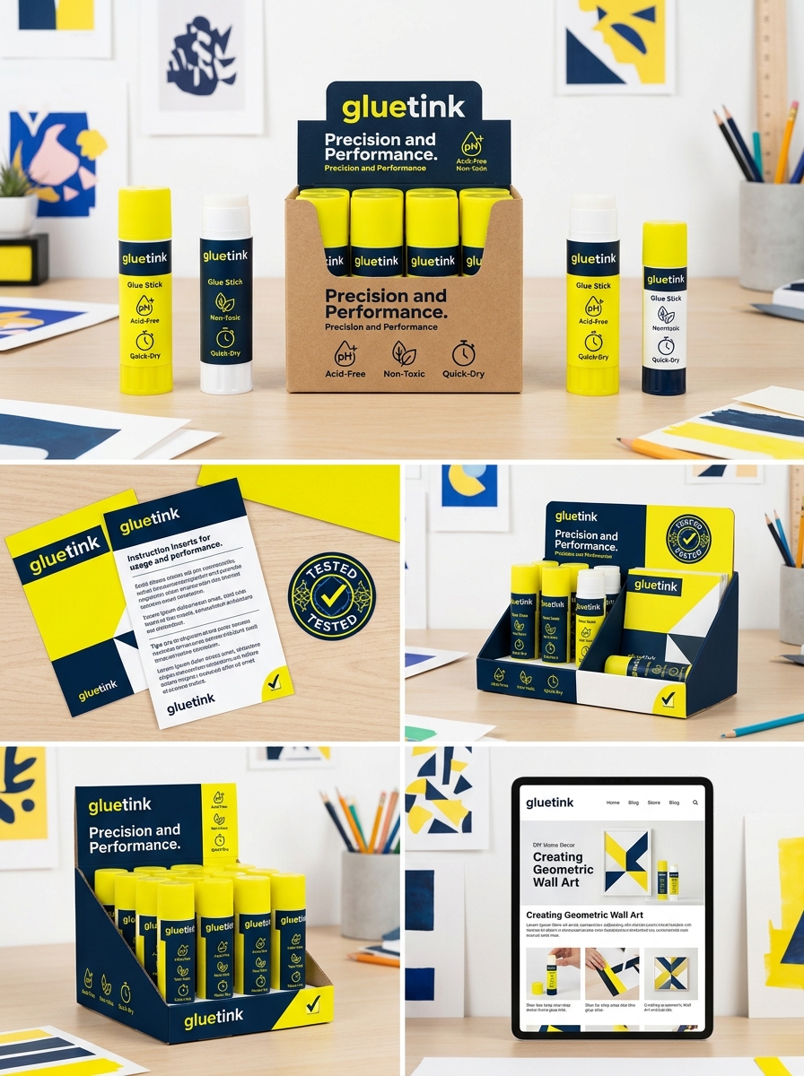 Mastering Glue Stick Packaging Design: Visual Identity and Functional Concepts Image