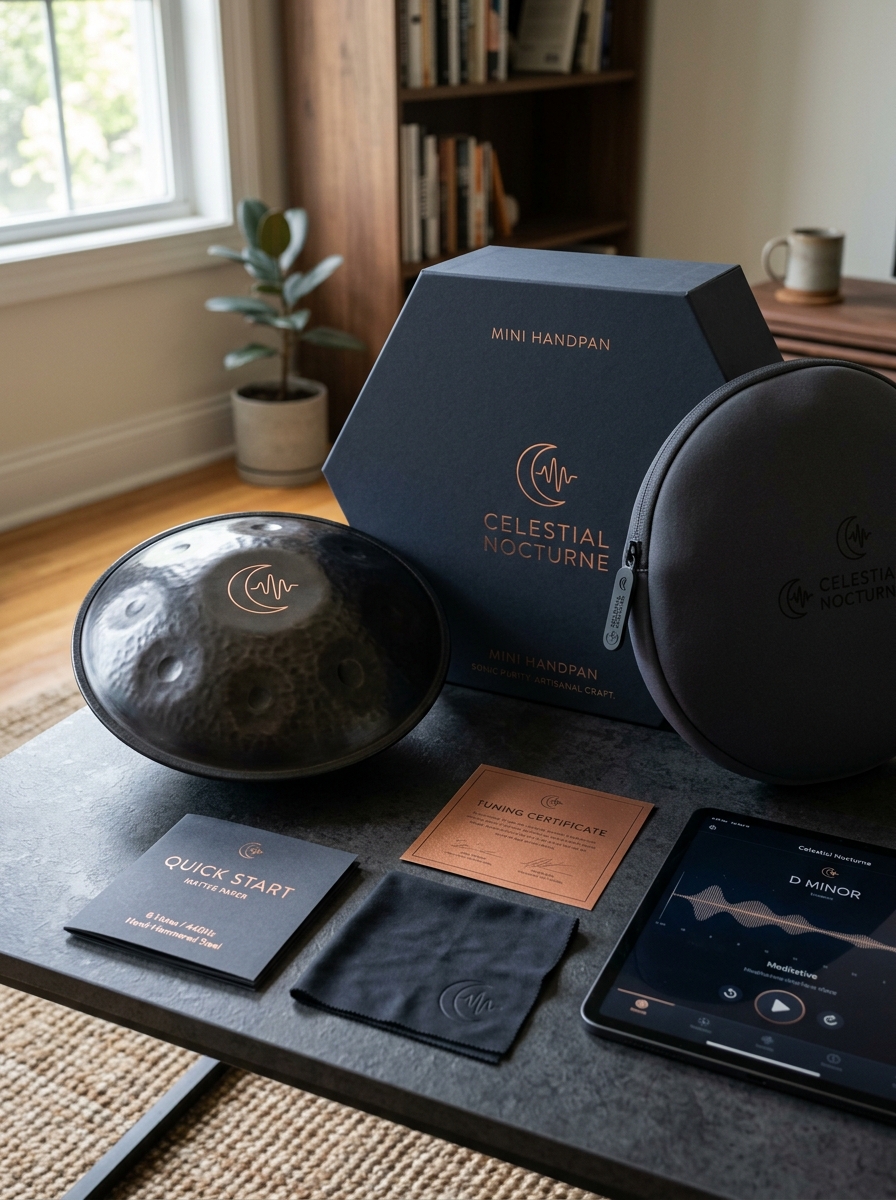 Handpan Mini Packaging: Design Essentials and Aesthetic Concept Guidelines Image