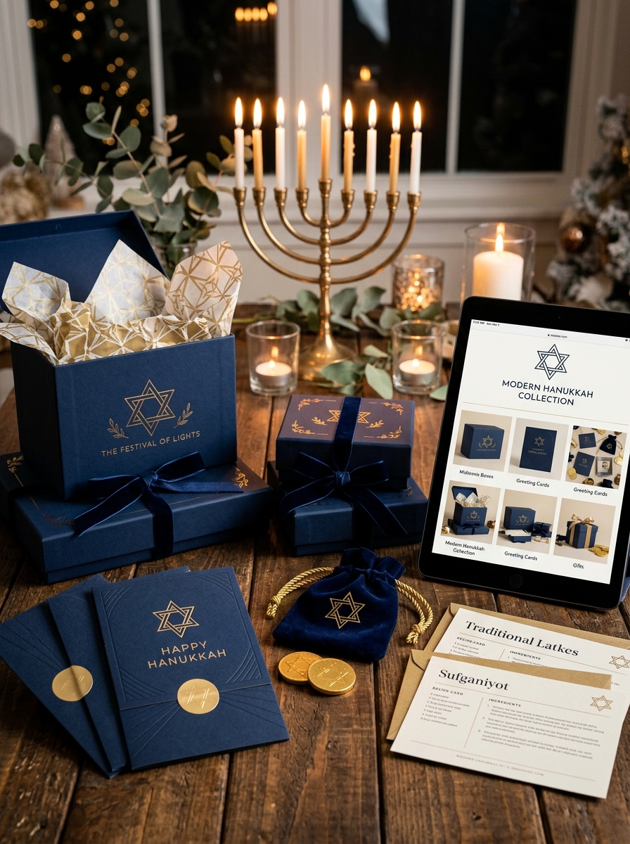 Hanukkah Packaging Design: Best Practices for Festive Visuals and Brand Aesthetics Image