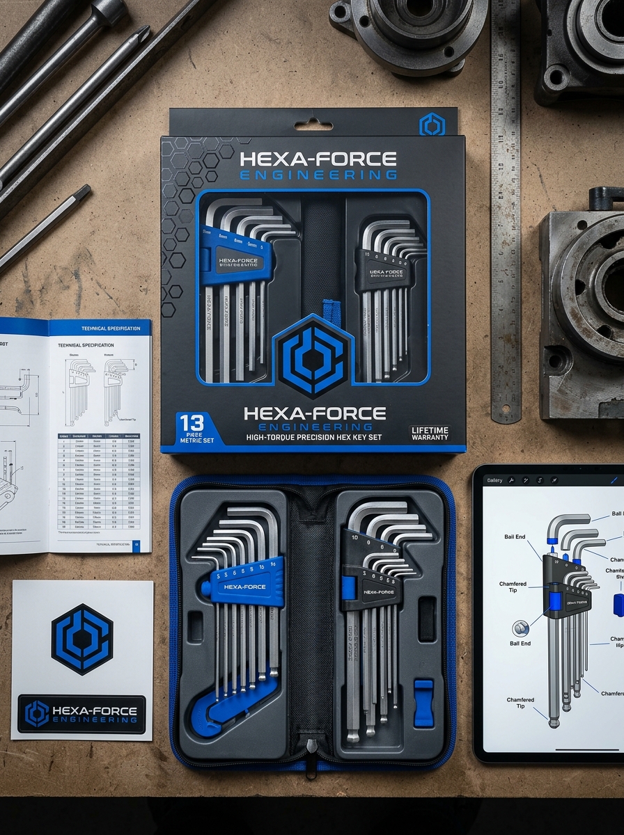 Hex Key Set Packaging Design Concepts and Essential Aesthetic Principles Image