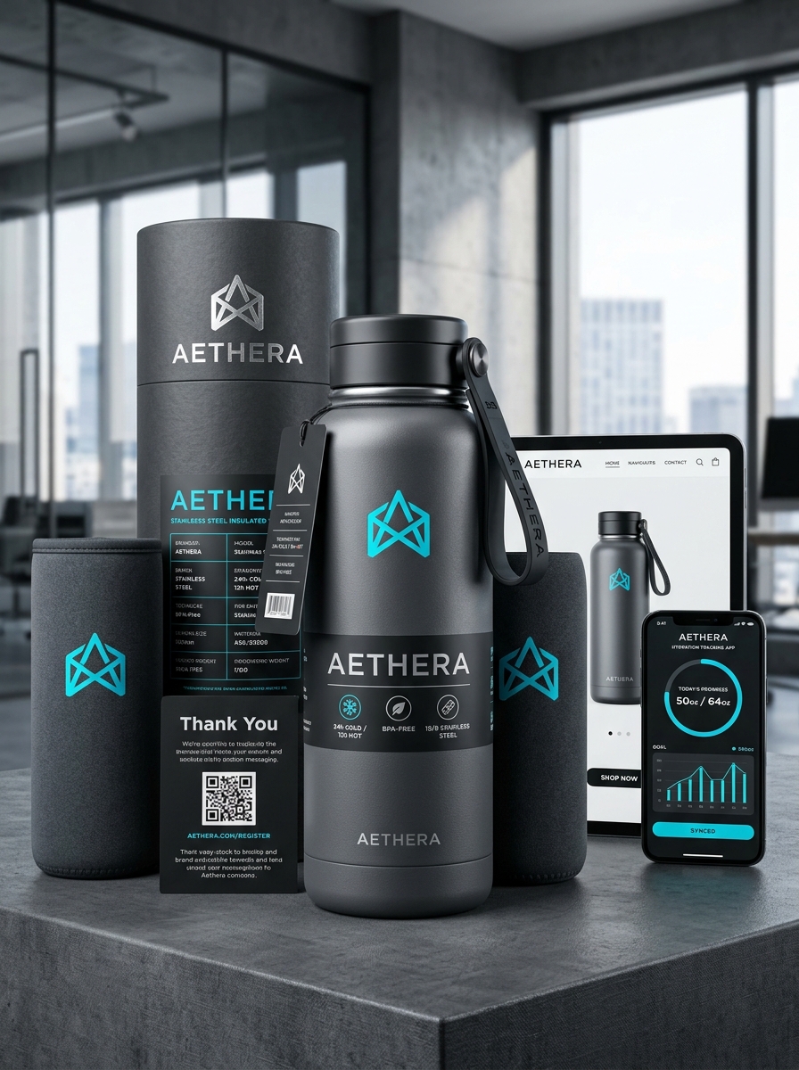 Insulated Water Bottle Packaging: Essential Design Principles and Visual Aesthetics Image