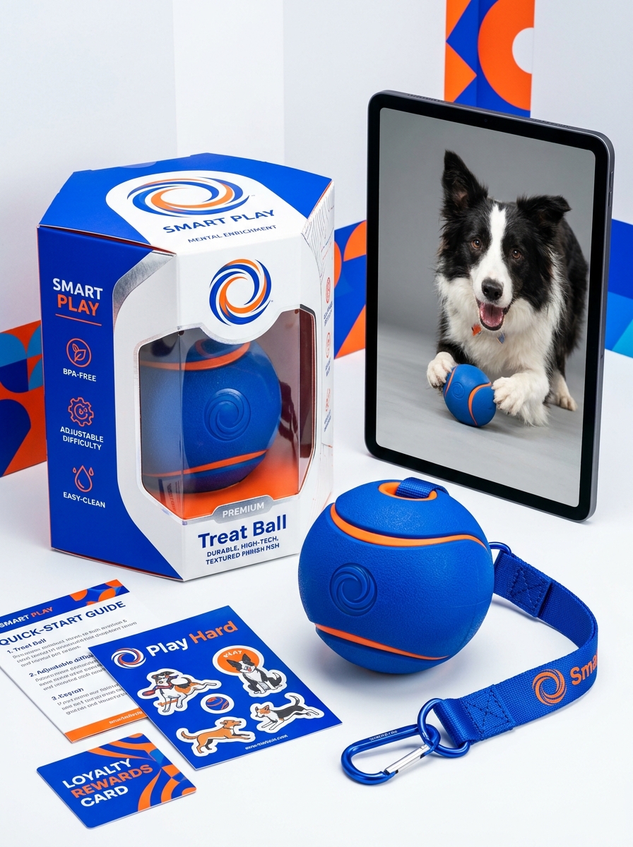 Interactive Treat Ball Packaging Design: Essential Concepts and Aesthetic Principles Image
