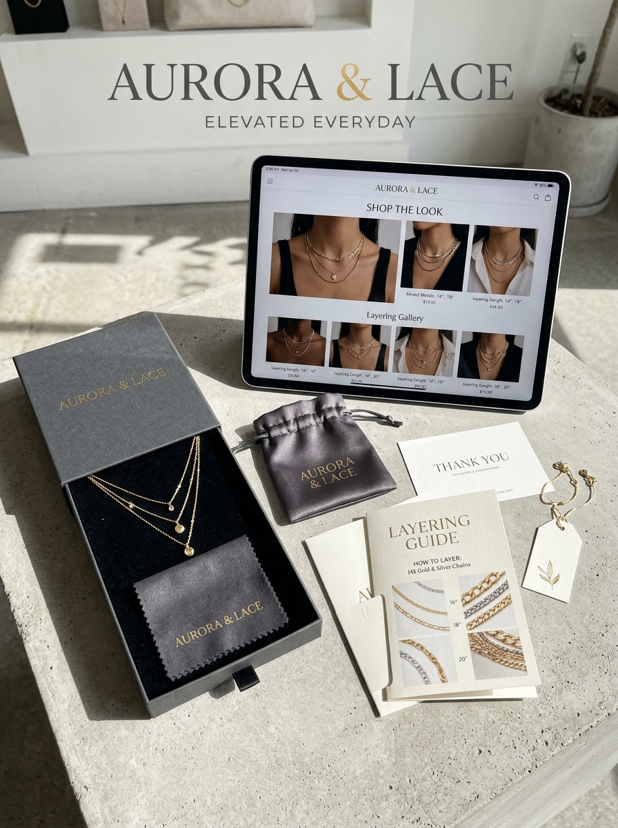 Mastering Layered Chain Necklace Packaging: Design Concepts and Aesthetic Best Practices Image