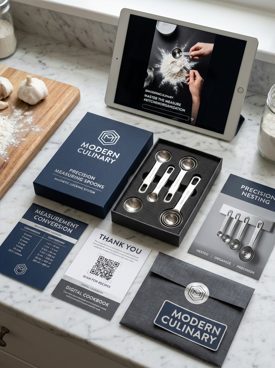 Magnetic Measuring Spoon Packaging: Key Design Tips and Aesthetic Concepts for Kitchenware Branding Image