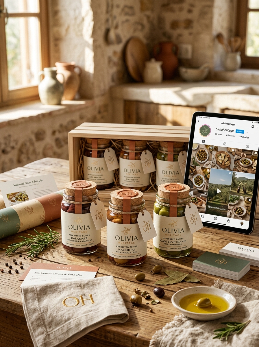 Marinated Olive Packaging Design: Essential Aesthetic Principles and Brand Identity Image