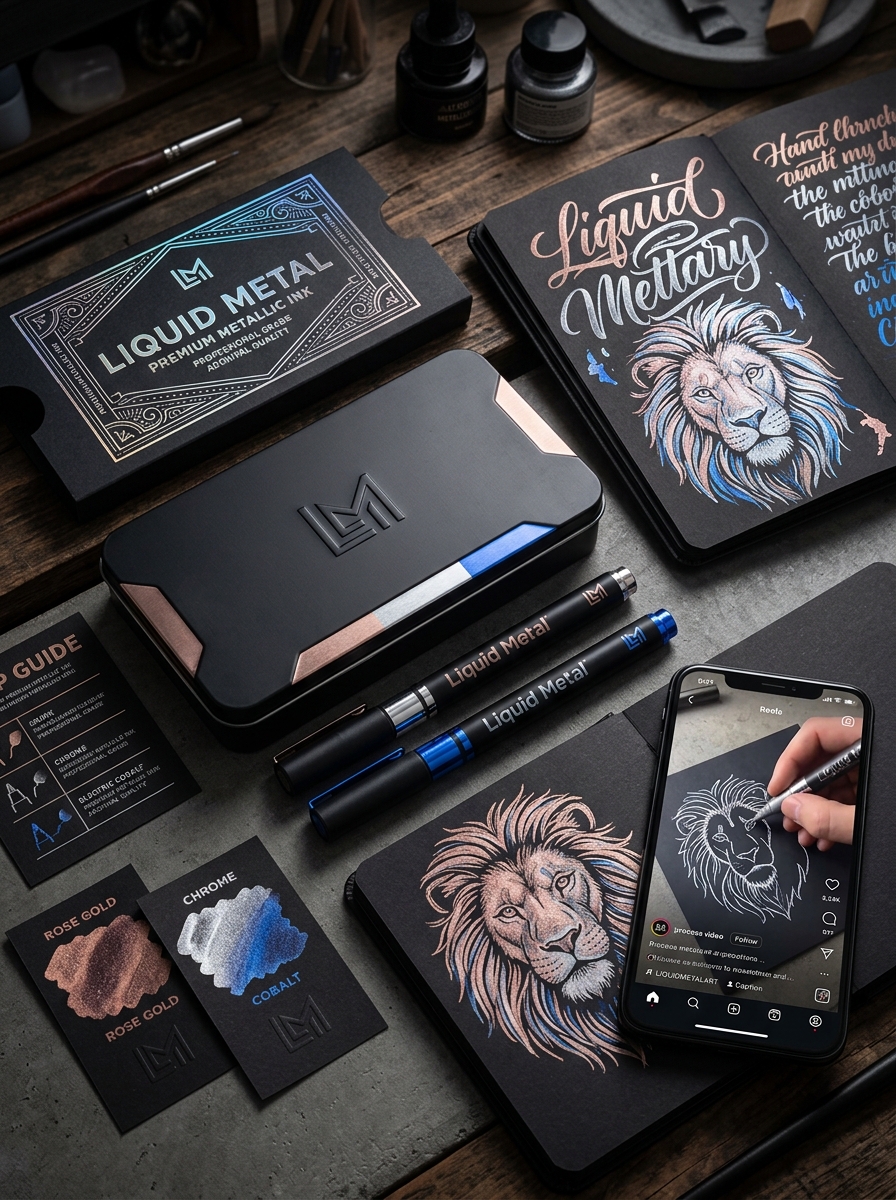 Metallic Marker Packaging Design: Aesthetic Trends and Conceptual Essentials Image