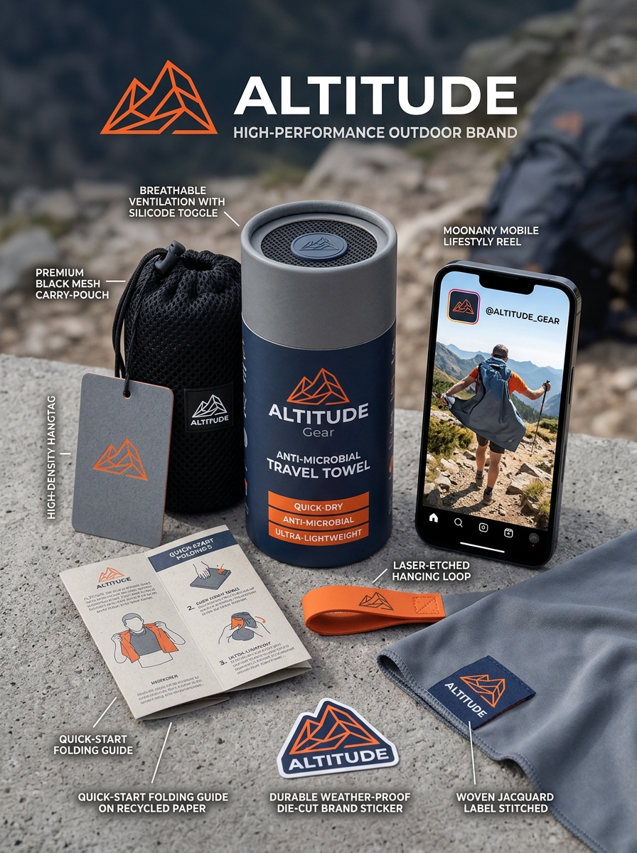Microfiber Travel Towel Packaging: Design Concepts and Aesthetic Best Practices Image