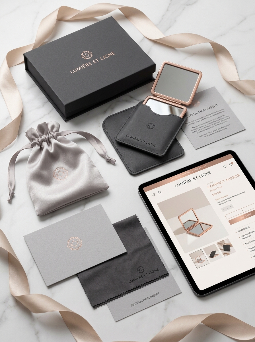 Pocket Mirror Packaging: Mastering Aesthetic Concepts and Design Essentials Image