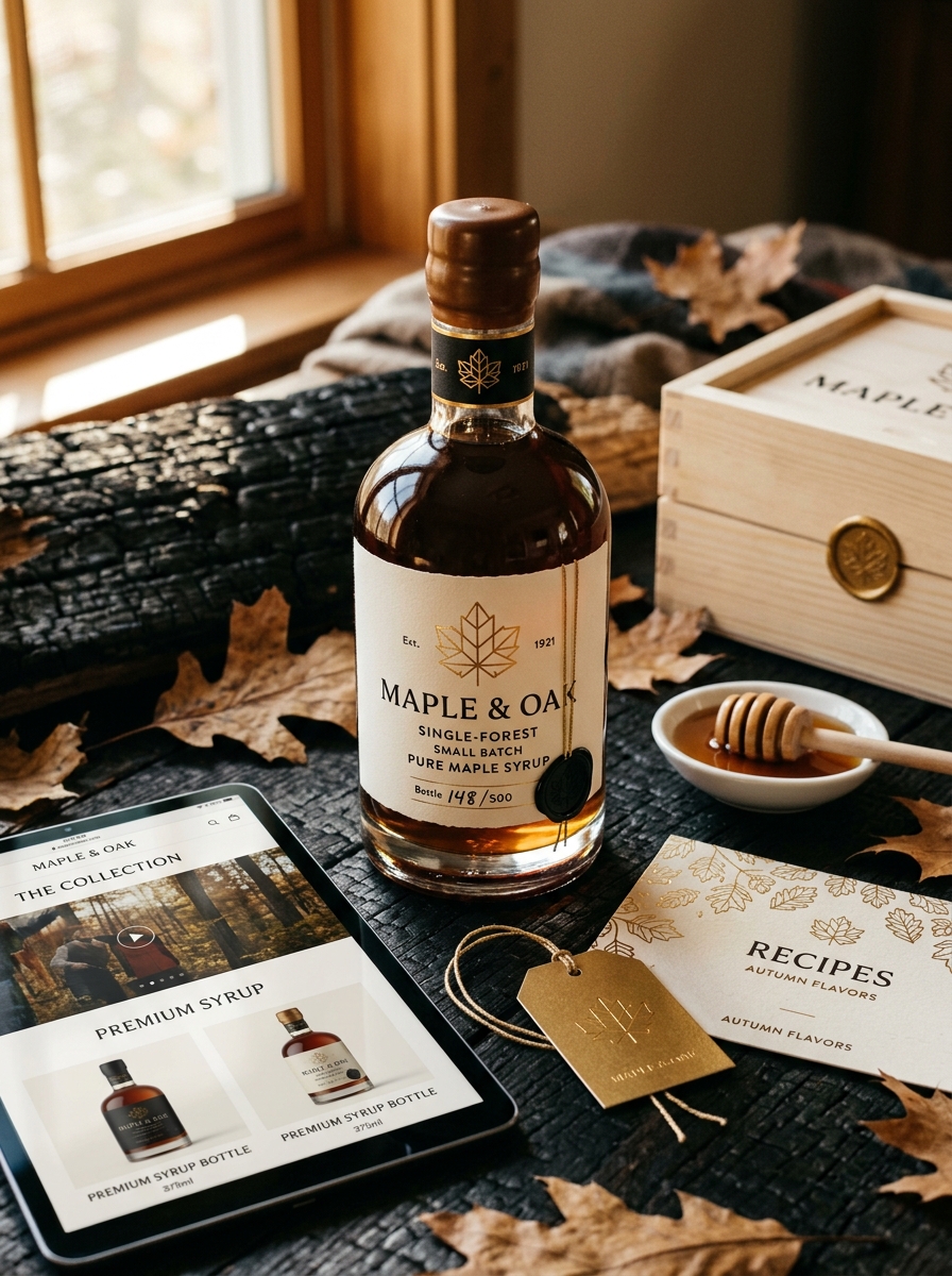 Pure Maple Syrup Packaging Design: Essential Aesthetics and Branding Concepts Image