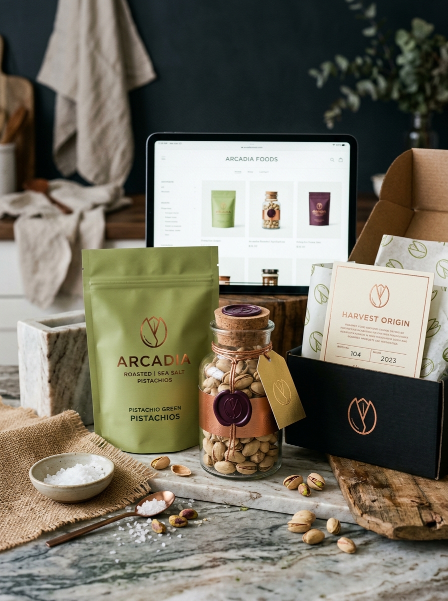 Roasted Pistachio Packaging Design: Aesthetic Principles and Branding Concepts Image