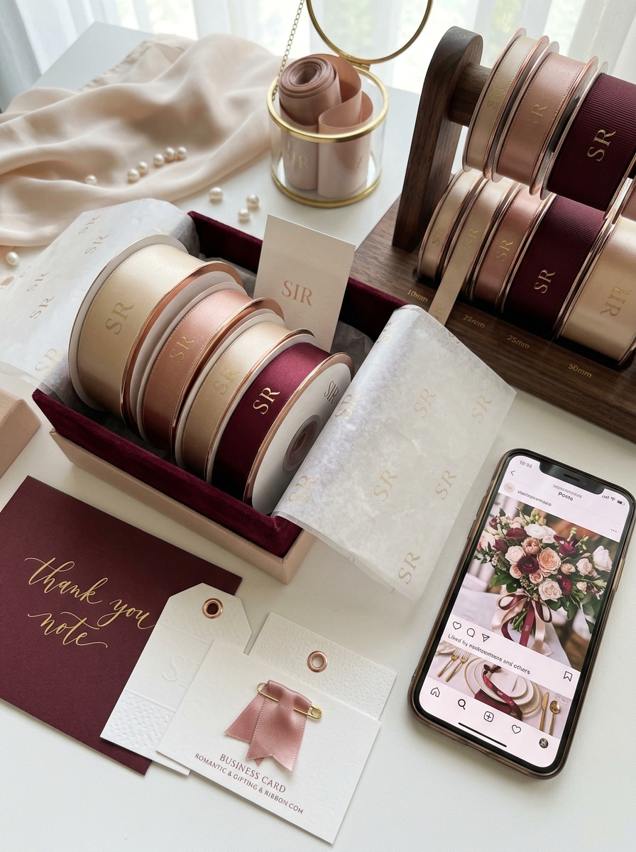 Elevating Brand Identity Through Sophisticated Satin Ribbon Packaging Design Concepts Image