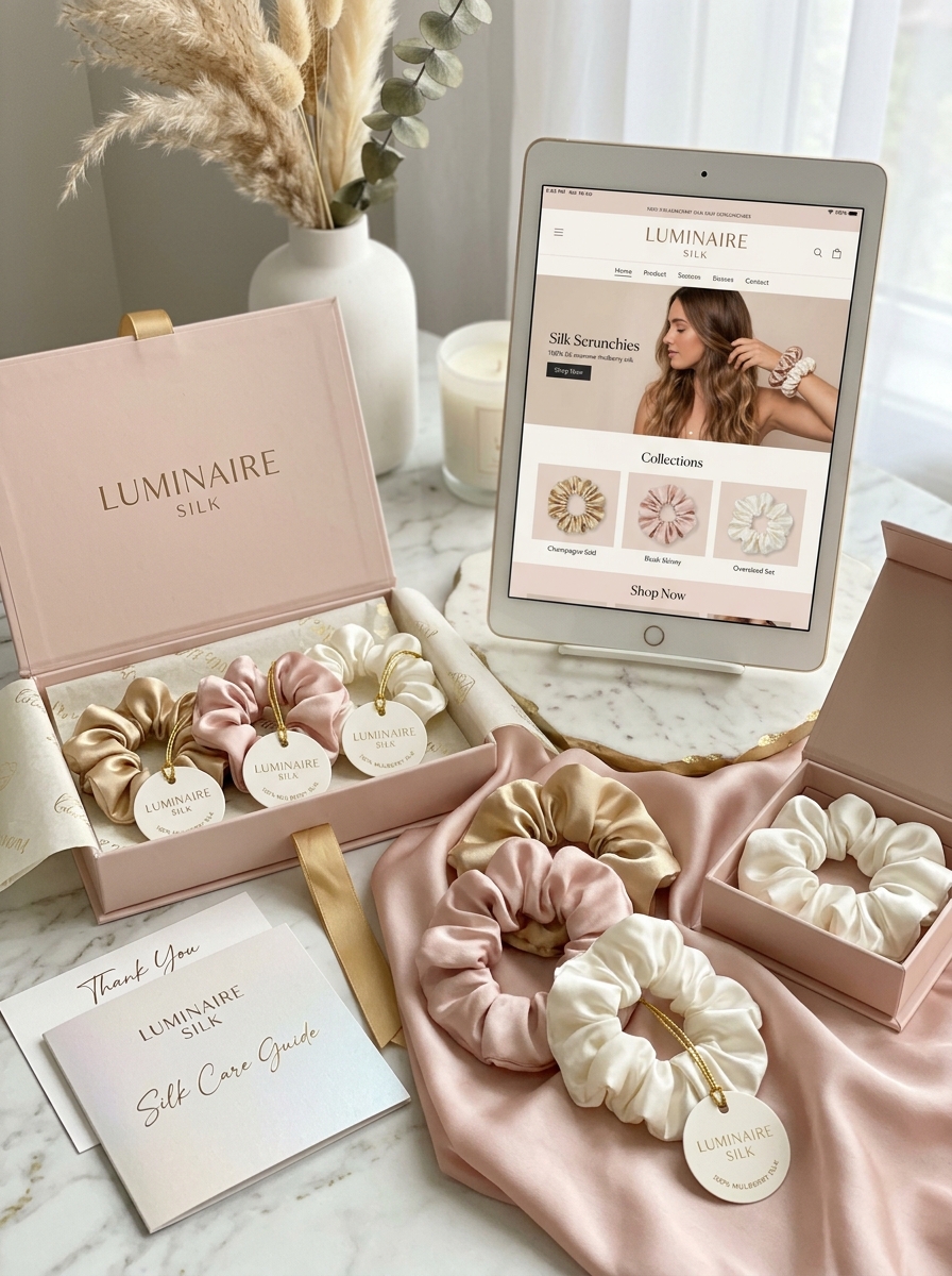 Silk Hair Scrunchie Packaging: Design Principles for Premium Aesthetic Appeal Image
