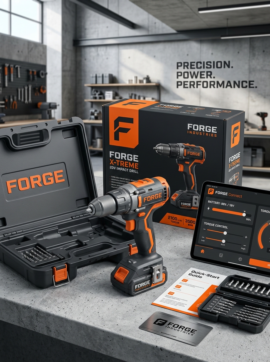 Essential Aesthetics and Conceptual Frameworks for Small Cordless Drill Packaging Design Image
