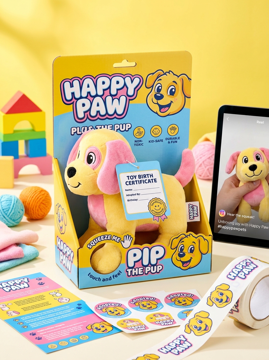 Squeaky Plush Toy Packaging Design: Essential Concepts and Aesthetic Principles Image