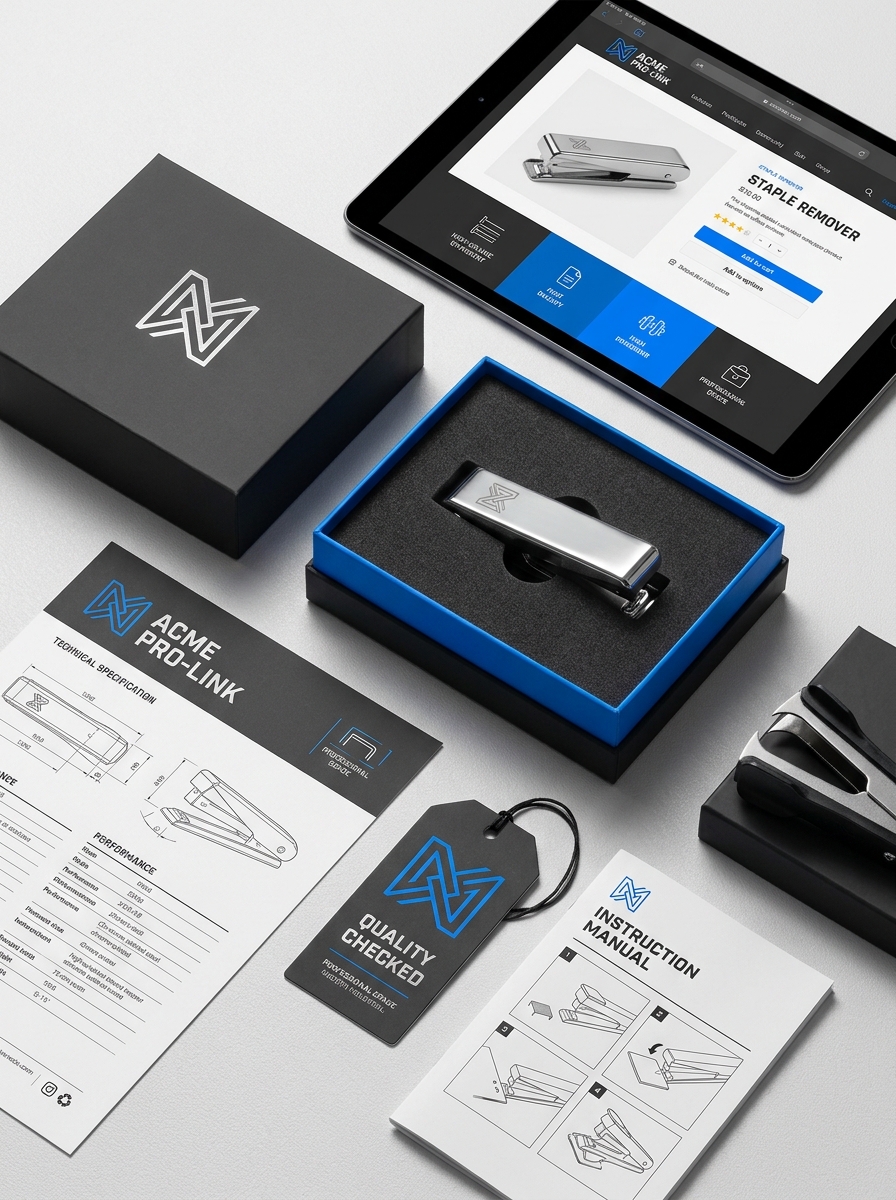 Staple Remover Packaging Design: Essential Concepts and Visual Aesthetic Guidelines Image