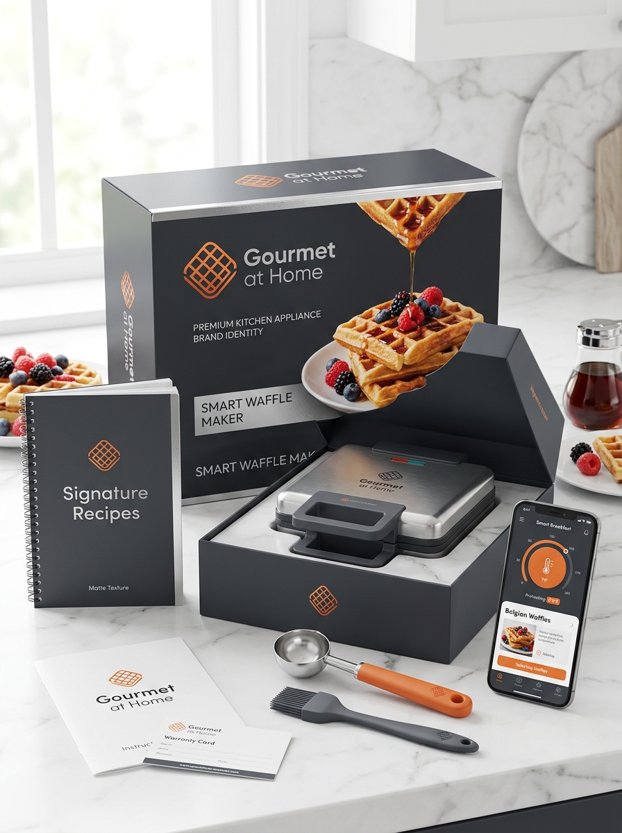 Elevating Waffle Maker Packaging: Design Concepts and Visual Aesthetics Image