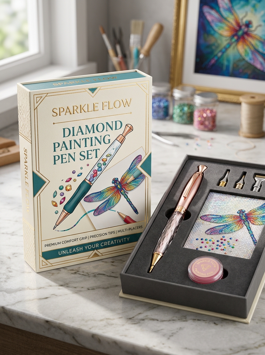 Defining the Visual Identity of Diamond Painting Pen Packaging