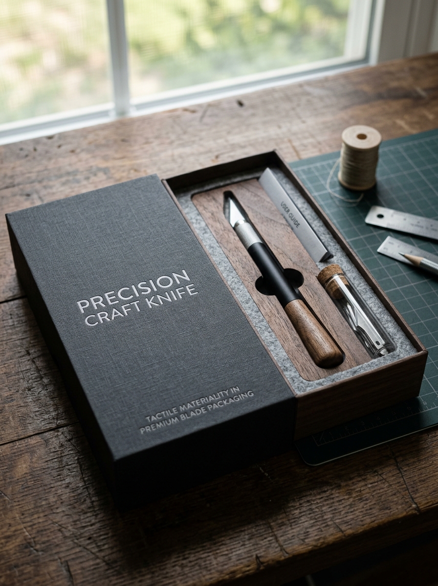 Tactile Materiality in Premium Blade Packaging